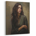 Classic Portrait Artwork - Timeless Woman in Deep Tones Wall Art