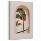 Summer Canvas Art - Tropical Palm Trees Archway Summer Wall Decor