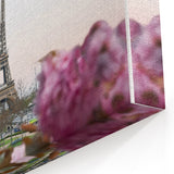 Pink Cherry Blossoms in Paris - Spring Wall Art Floral Canvas Print