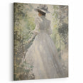 Classic Portrait Artwork - Elegant Lady in White Victorian Dress