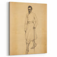 Antique Portrait Prints - Military Gentleman Sketch Art Canvas