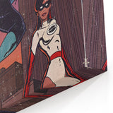 Vintage Comics Wall Art – The Incredibles Retro Superhero Poster