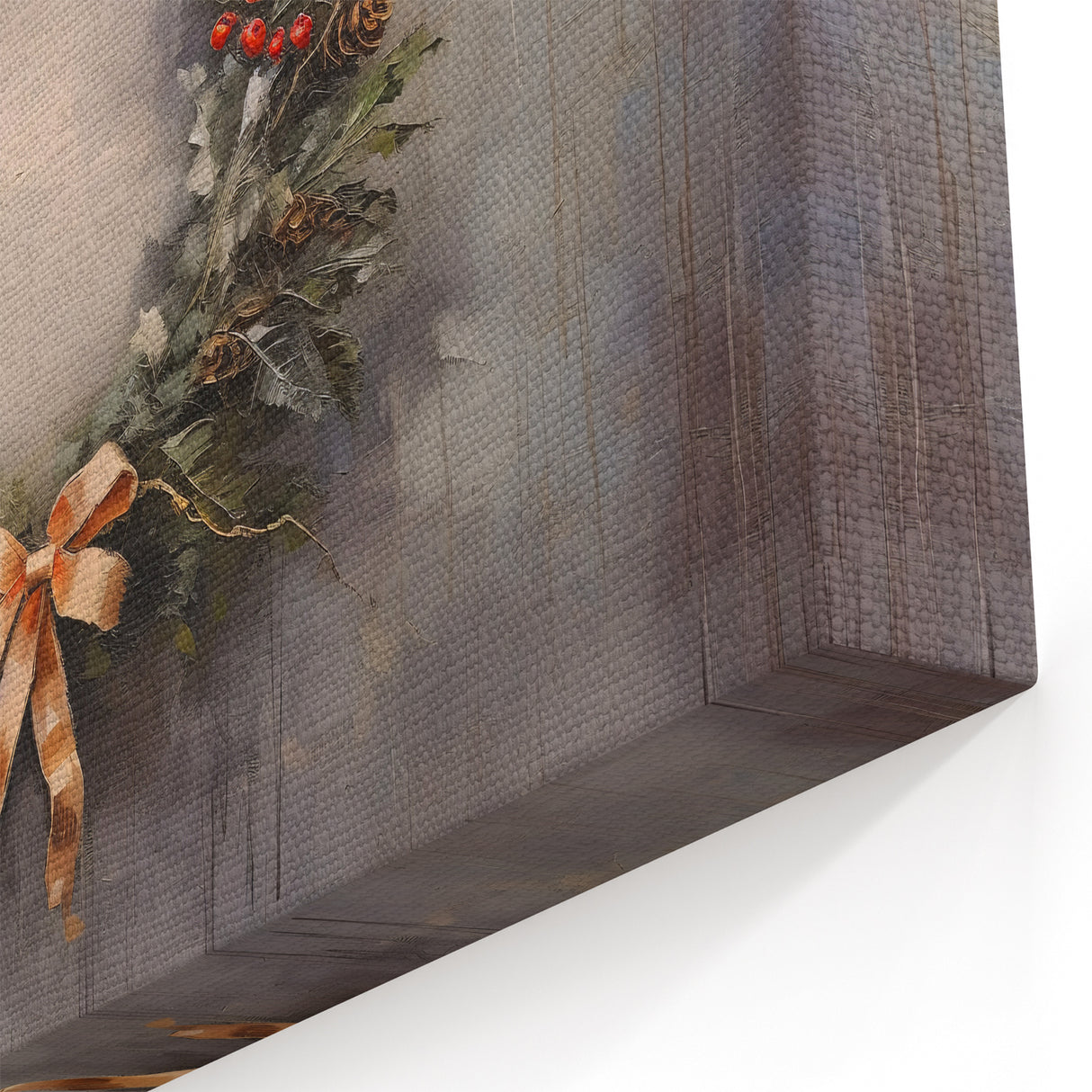 Rustic Christmas Wall Art – Festive Wreath & Holiday Charm