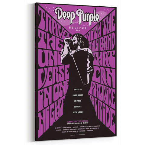 Deep Purple Canadian Tour Retro Poster - Vintage Concert Art