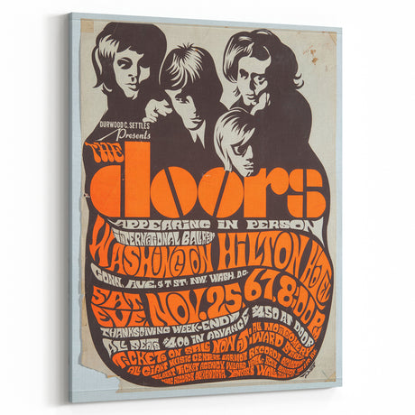 The Doors 1968 Washington Hilton Concert Poster - Vintage Music Art