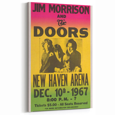 The Doors 1967 New Haven Arena Poster - Vintage Concert Art