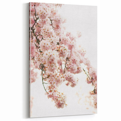 Spring Wall Art – Cherry Blossom Floral Canvas Art for Home