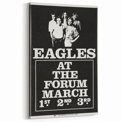 Eagles 1970s Forum Concert Poster - Vintage Rock Music Art