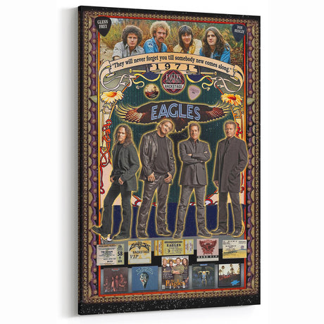 Eagles 1971-2001 Concert Poster - Vintage Rock Music Art
