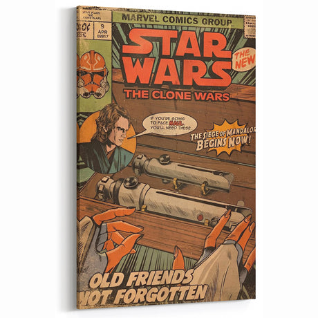 Vintage Comics Wall Art – Star Wars Clone Wars Retro Poster