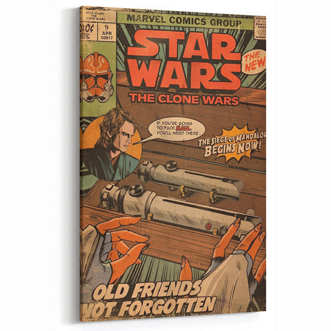 Vintage Comics Wall Art – Star Wars Clone Wars Retro Poster