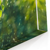 Spring Landscape Wall Art – Rainy Forest Glow Canvas Print