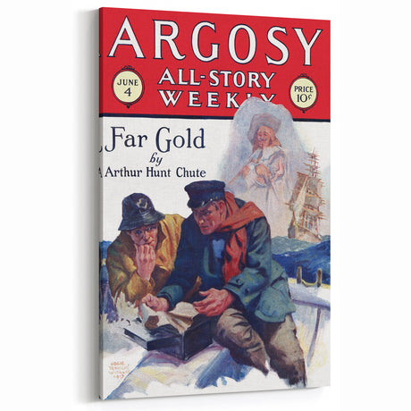 Vintage Magazine Cover Art - Argosy Far Gold Retro Prints for Home Decor