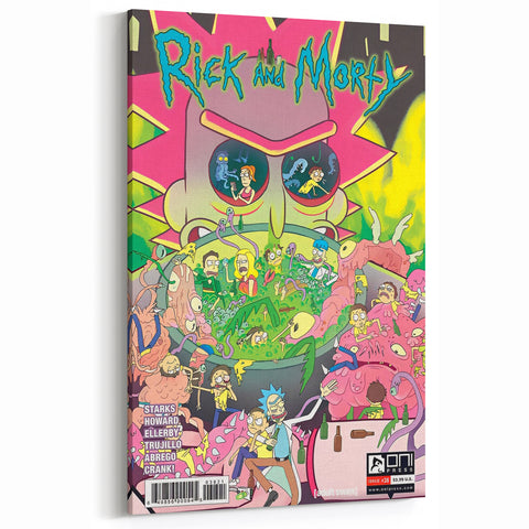 Vintage Comics Wall Art – Rick and Morty Retro Sci-Fi Poster