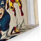 Vintage Comics Wall Art – The Avengers Retro Superhero Poster