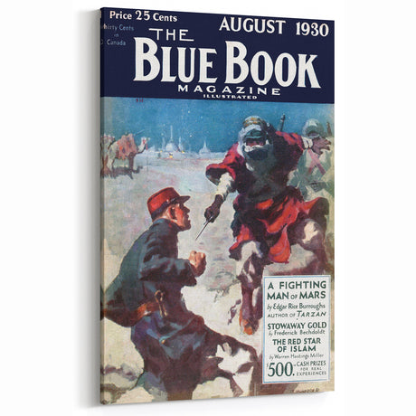 Vintage Magazine Cover Art – A Fighting Man of Mars Retro Print