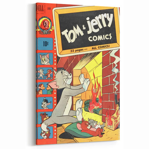 Collectible Vintage Comics Wall Art – Tom & Jerry Retro Comic Print