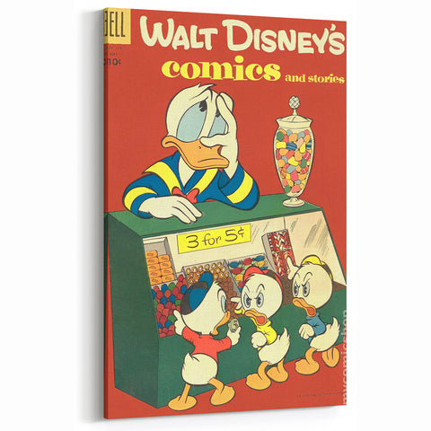 Classic Comic Book Poster – Donald Duck Vintage Cartoon Wall Art