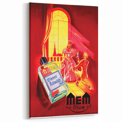 Classic Vintage MEM Perfume Advertising Poster - Retro Wall Art