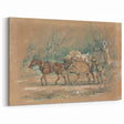 Vintage Animal Art: Horse and Cart – Retro Wildlife Illustration