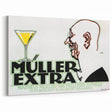 Vintage Müller Extra Champagne Ad – Retro German Poster Wall Art