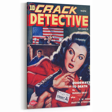Vintage Crack Detective Magazine Cover Art – November Issue