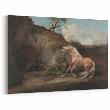 Vintage Animal Art - Horse & Lion Antique Wildlife Print