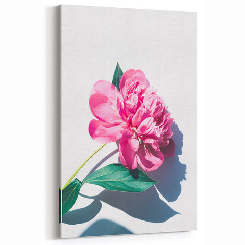 Bold Pink Peony Wall Art – Elegant Spring Floral Canvas Print