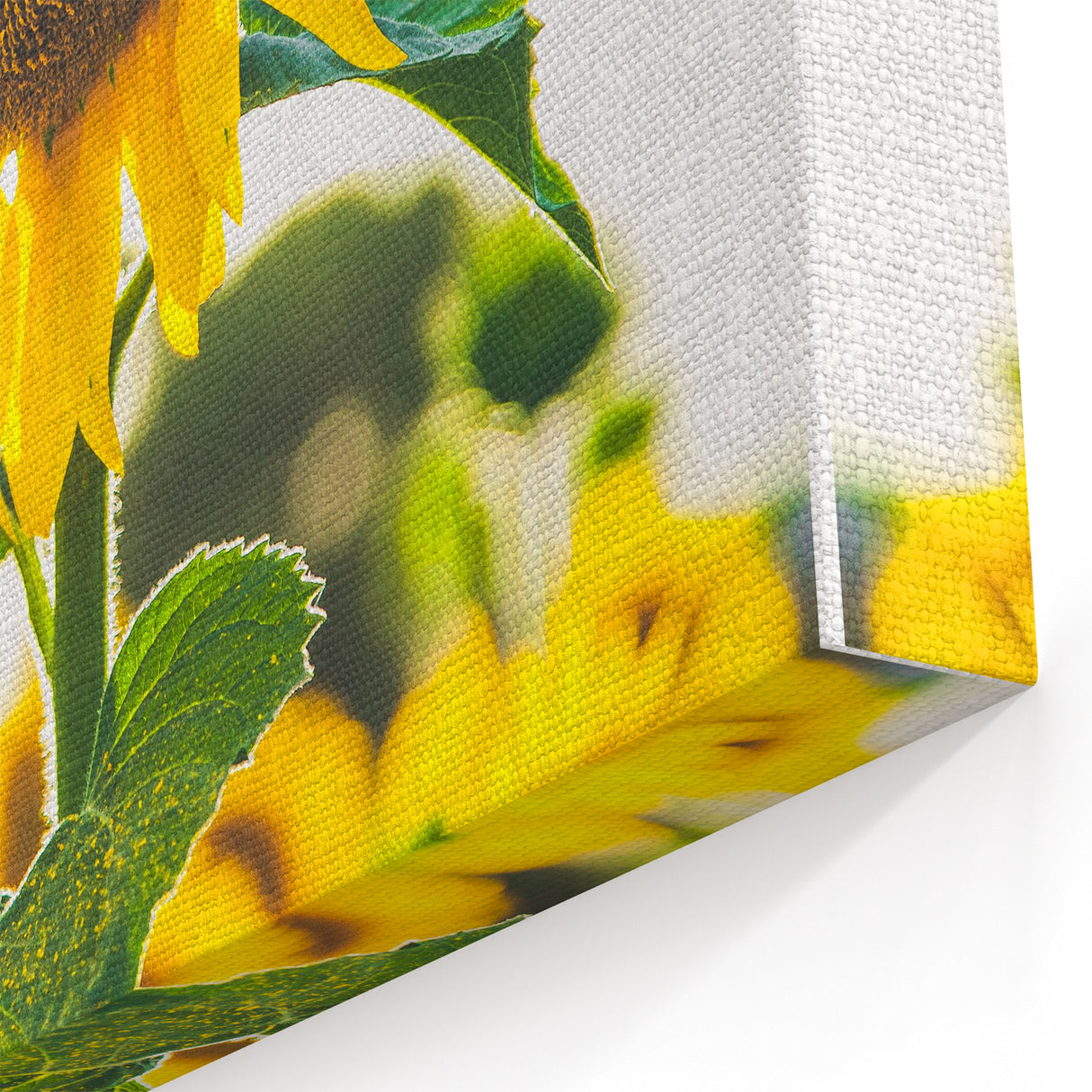 Golden Sunflower Spring Wall Art – Vibrant Botanical Canvas Print