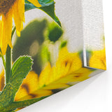 Golden Sunflower Spring Wall Art – Vibrant Botanical Canvas Print