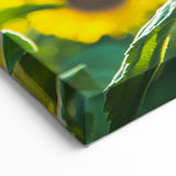 Golden Sunflower Spring Wall Art – Vibrant Botanical Canvas Print