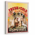 Vintage Fresh and Cold LAGER BEER Poster – Retro North Pole Advertising Art