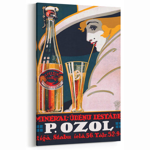 Vintage Apelsinu Brauzle Advertising Poster – Retro Drink Ad Wall Art