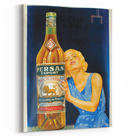 Vintage Persan Export Advertising Poster – Retro Anise Drink Ad Art
