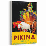 Vintage Pikina Aperitif Poster – Retro French Wine Ad Wall Art