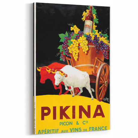 Vintage Pikina Aperitif Poster – Retro French Wine Ad Wall Art