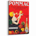 Vintage Pommac Poster – Retro Fruit Drink Ad Art with Playful Design