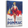 Vintage Pommac Poster – Retro Fruit Drink Ad Art with Dancer