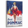 Vintage Pommac Poster – Retro Fruit Drink Ad Art with Dancer