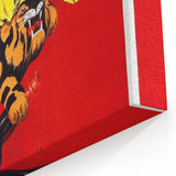 Vintage Porto Pitters Poster – Retro Wine Ad with Playful Tigers