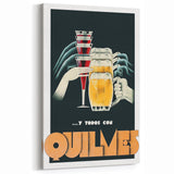 Vintage Quilmes Poster – Retro Beer and Cocktail Ad Art