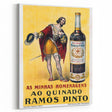 Vintage Quinado Ramos Pinto Poster – Retro Liqueur Ad with Nobleman