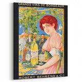 Vintage Grands Vins de Bordeaux Poster – Retro Wine Ad with Elegant Design