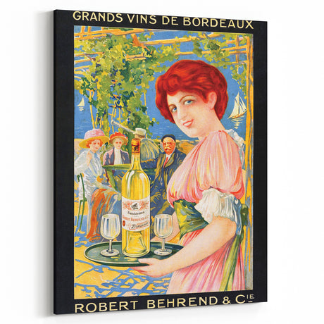 Vintage Grands Vins de Bordeaux Poster – Retro Wine Ad with Elegant Design