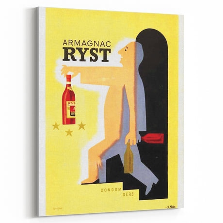 Ryst Armagnac Vintage Advertising Poster – Retro Wall Art for Decor