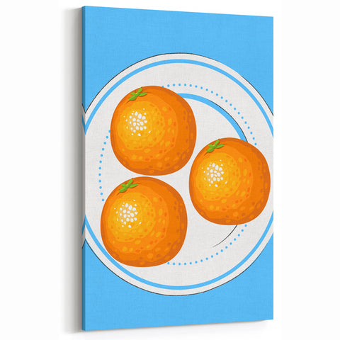 Orange Fruit Canvas Art - Fruits Wall Art & Kitchen Fruit Decor