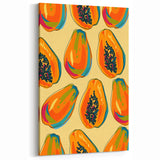 Fruit Canvas Art – Vibrant Papaya Wall Decor for Kitchen