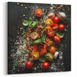 Fruit Wall Decor – Tomato & Herb Food Photography Art