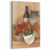 Kitchen Fruit Decor – Rustic Still Life Fruit & Wine Art