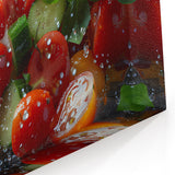 Fruit Photography Art – Fresh Tomato & Basil Kitchen Decor